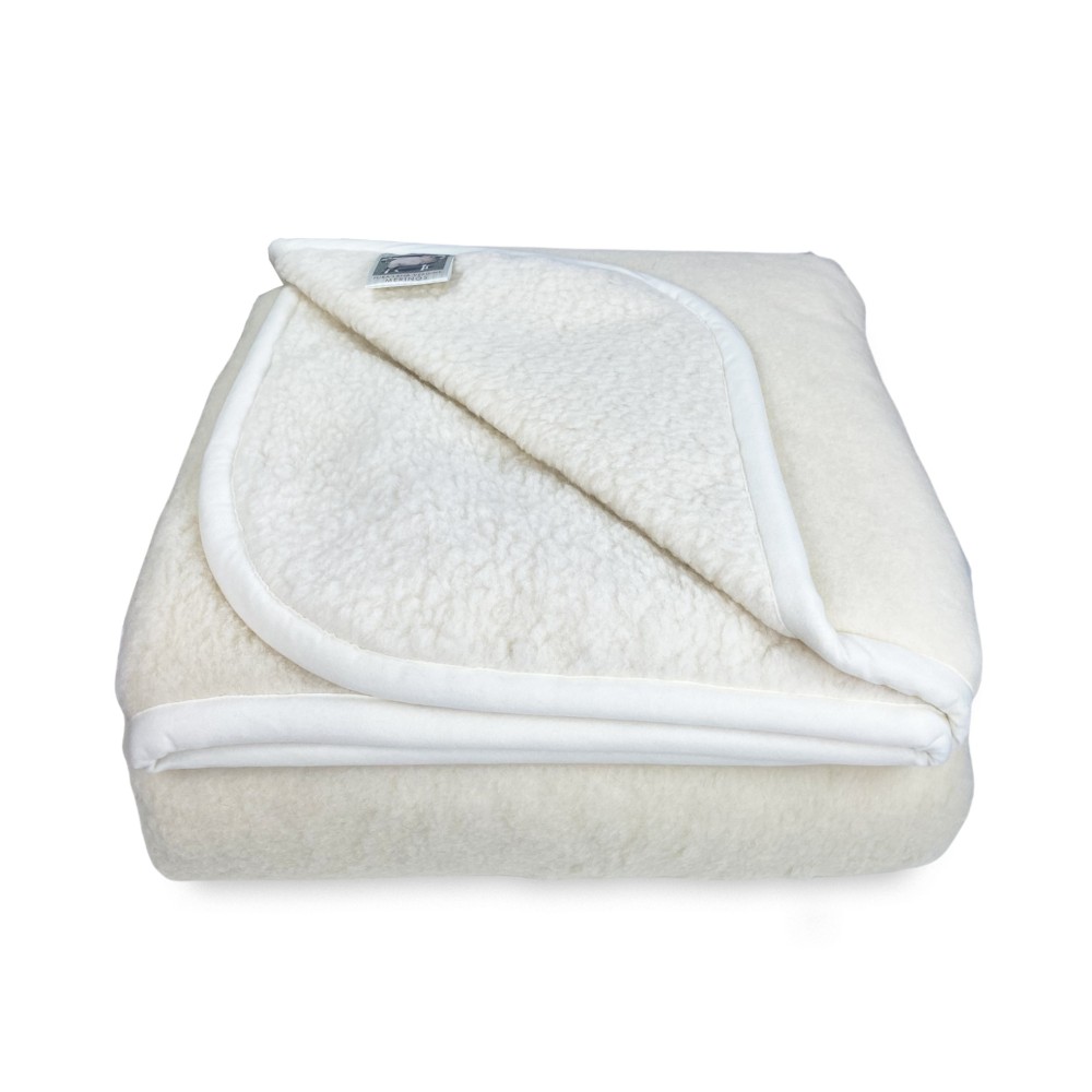MARY BLANKET en vraie LAINE MÉRINOS 1000 gr. Pure laine vierge