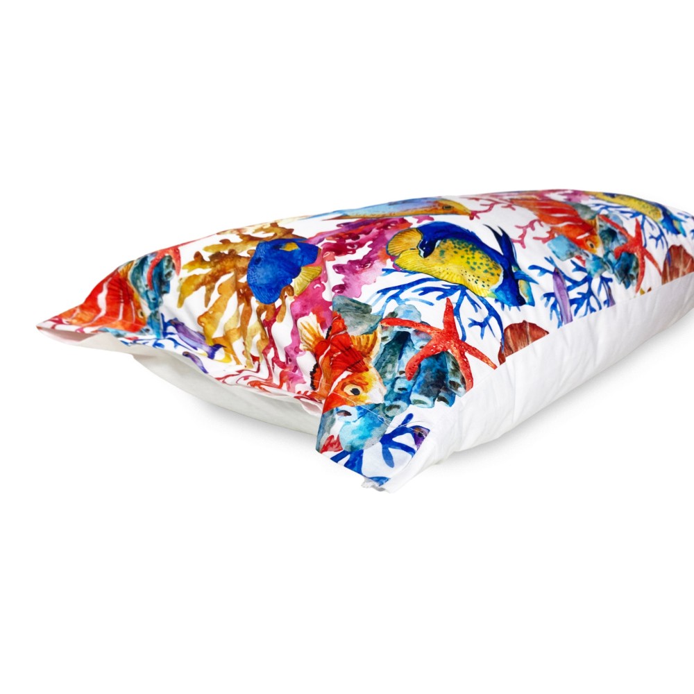 AQUARIUM DUVET COVER Tropical Fish in Pure Cotton Made in Italy