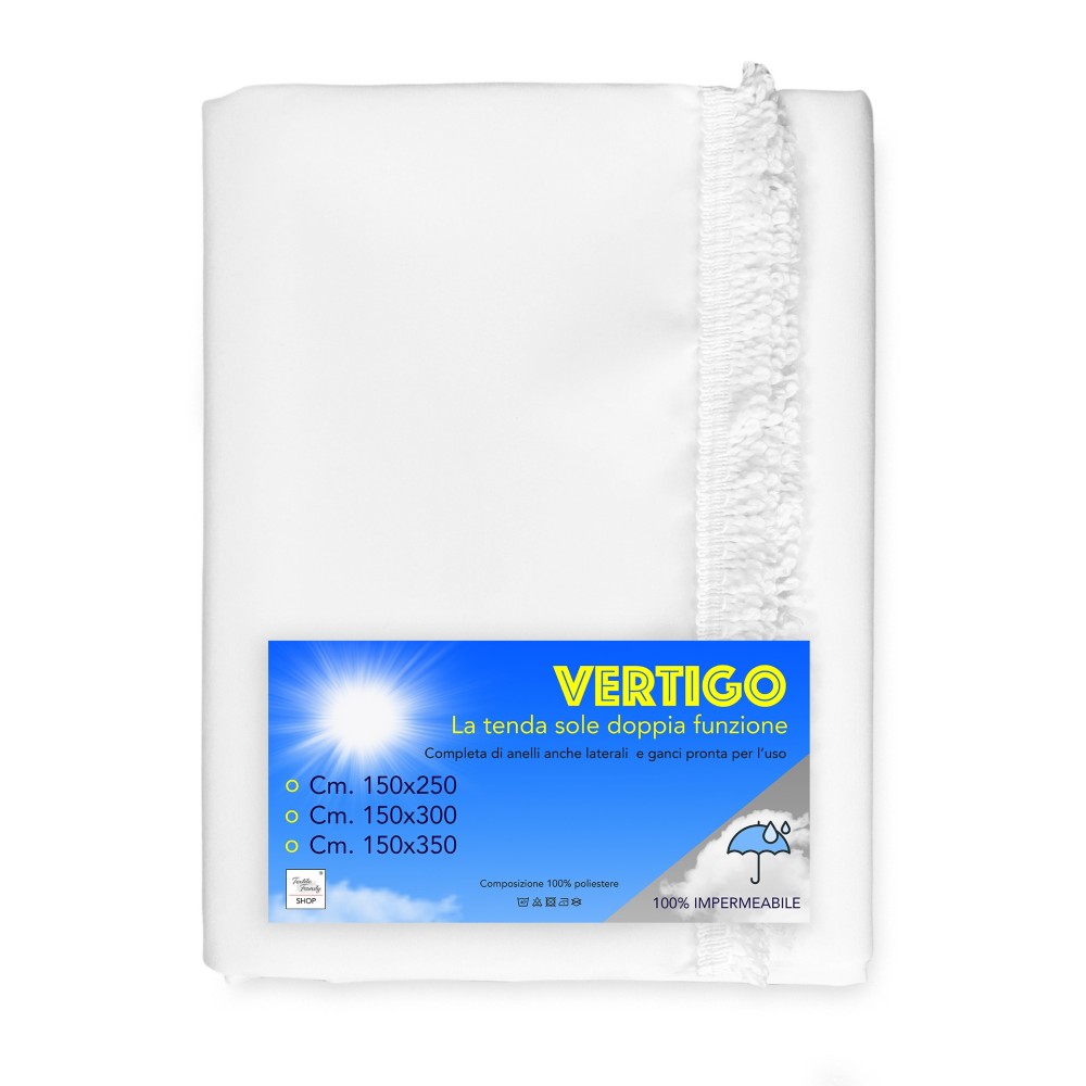 VERTIGO AUSSENMARKISE GARTEN BALKON WEISS UNITED WASSERDICHT UND WASSERABWEISEND