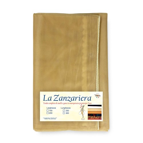 Cortina mosquitera de exterior MARQUISETTE emplomada en 8 tamaños diferentes liso BEIGE