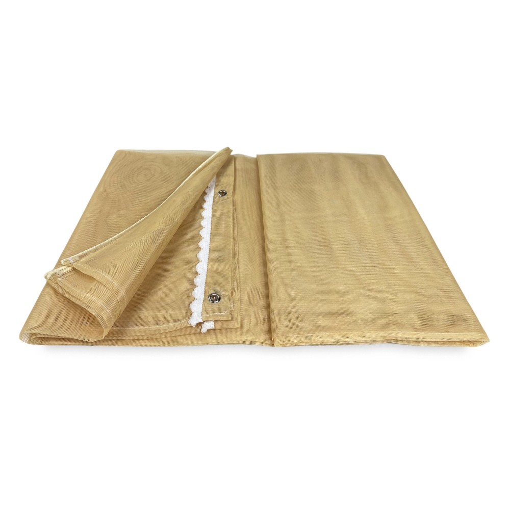 MARQUISETTE Moskitonetzvorhang für den Außenbereich aus Blei in 8 verschiedenen Größen einfarbig BEIGE