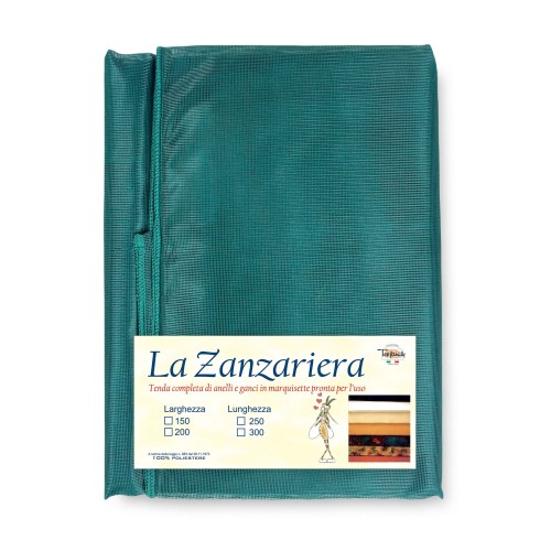 TENDA rete ZANZARIERA MARQUISETTE da esterno piombata in 8 misure diverse unito VERDE
