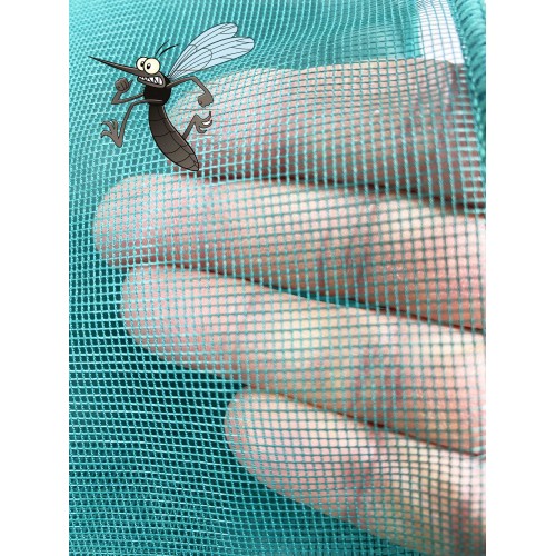 MARQUISETTE MOSQUITERA CORTINA para exterior emplomada en 8 tamaños diferentes liso VERDE