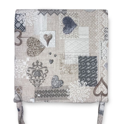 FUNDA DE SILLA BLANDA Tirolesa LONETA FABRIC SHABBY Cojín de silla beige con funda desenfundable