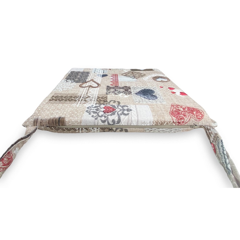 FUNDA DE SILLA BLANDA Tirolesa LONETA TELA SHABBY Rojo COJÍN DE SILLA CON FUNDA EXTRAÍBLE