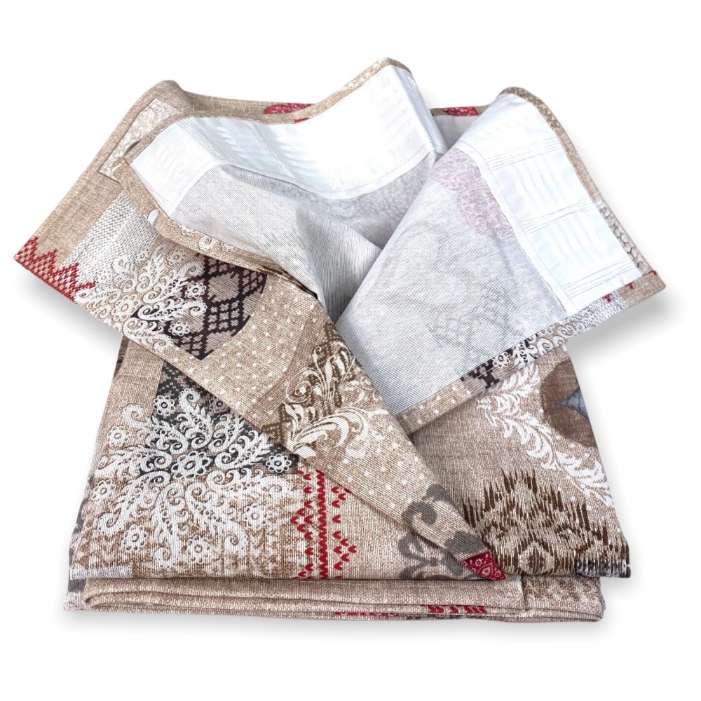 TENDA SHABBY rosso cm.150X280 Tirolese confezionata MADE in ITALY