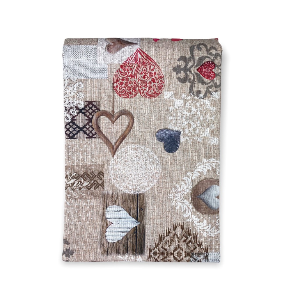 TENDA SHABBY rosso cm.150X280 Tirolese confezionata MADE in ITALY