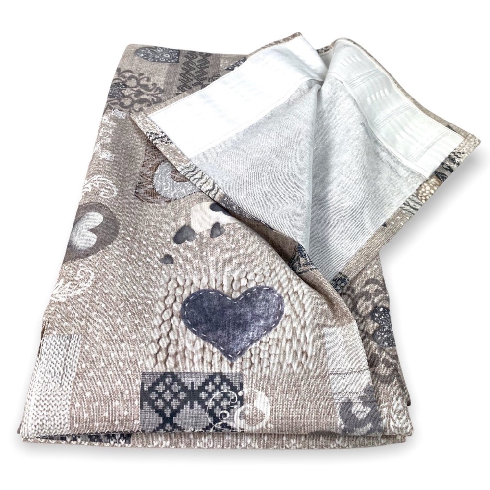 TENDA SHABBY beige cm.150X280 Tirolese confezionata MADE in ITALY