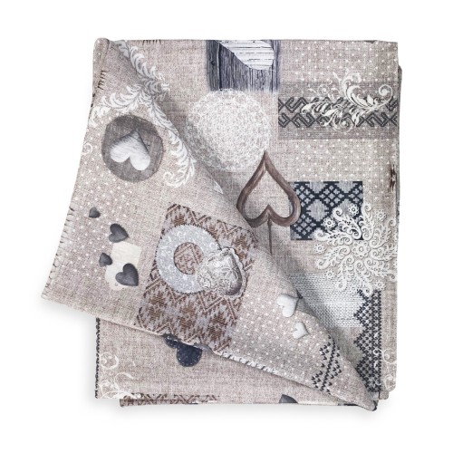 SCHMUTZABWEISENDE TISCHDECKE HARZ TORINO Tiroler SHABBY Beige