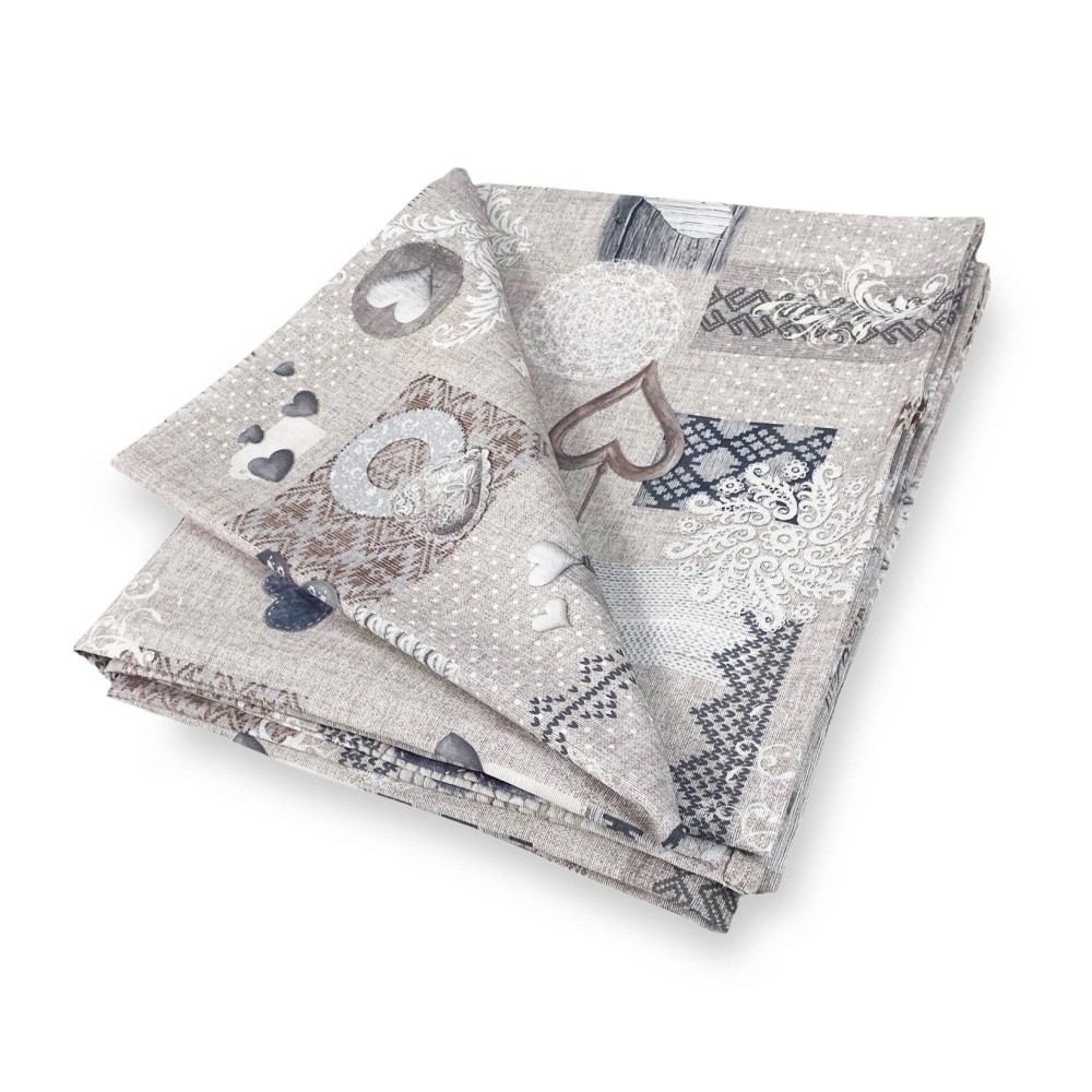 SCHMUTZABWEISENDE TISCHDECKE HARZ TORINO Tiroler SHABBY Beige