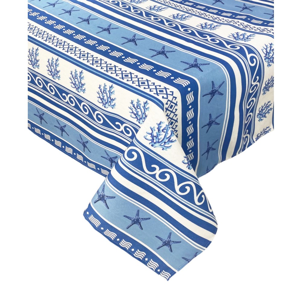 Mantel resinado mar Grecia Corales azules Mantel resinado mar Grecia Corales azules