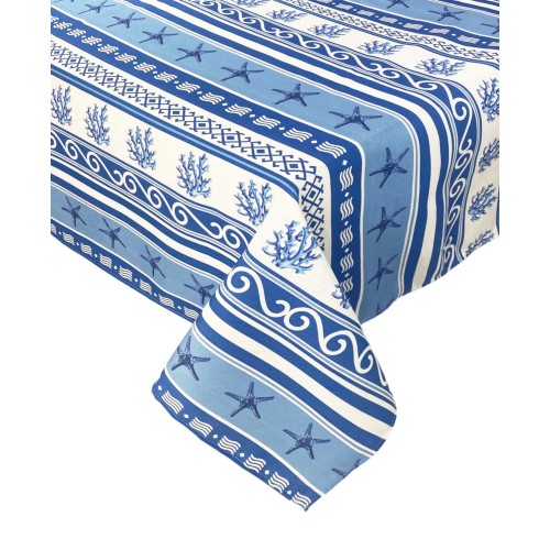 Mantel resinado mar Grecia Corales azules
