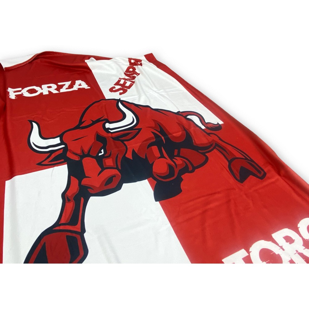 TOALLA DE PLAYA FORZA TORO SPORT talla grande cm. 90 X 170 y postal TURÍN HA SIDO y seguirá siendo GRANATA