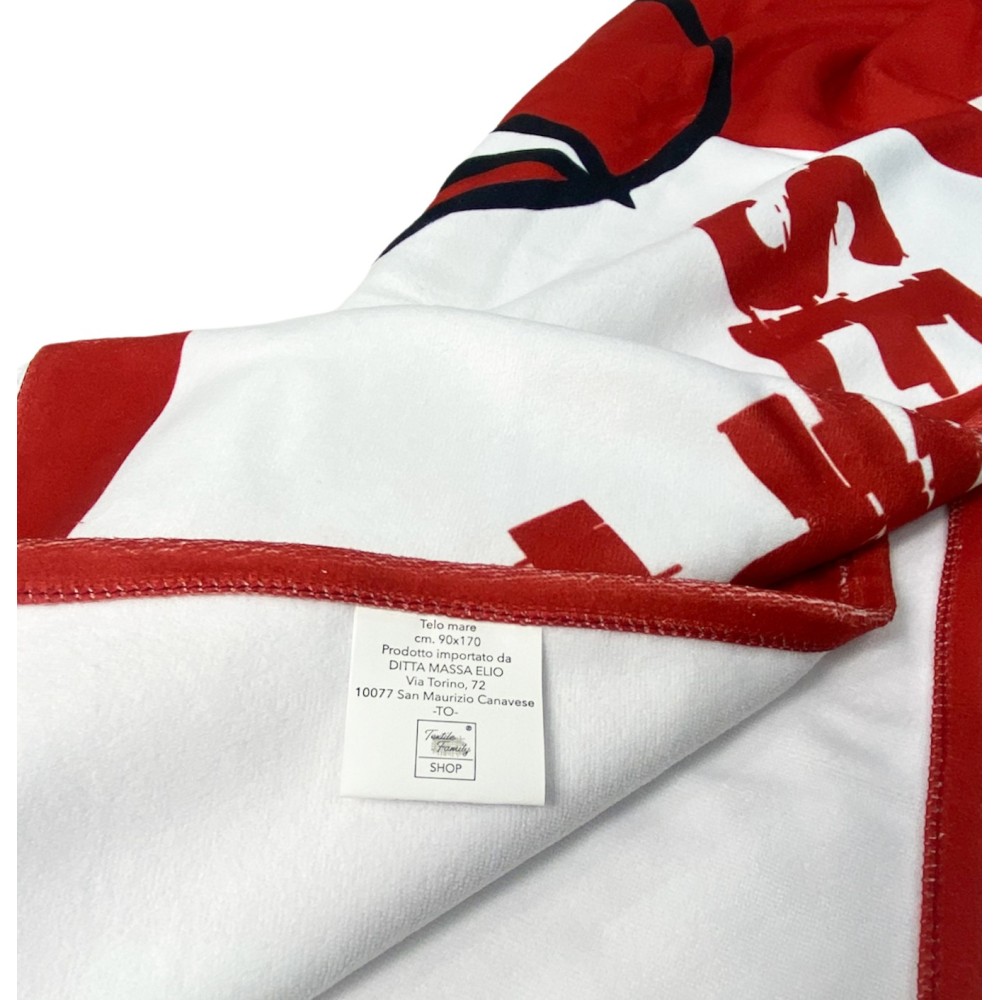 TELO MARE SPORT FORZA TORO misura grande cm. 90 X 170 e cartolina TORINO È STATA e resterà GRANATA