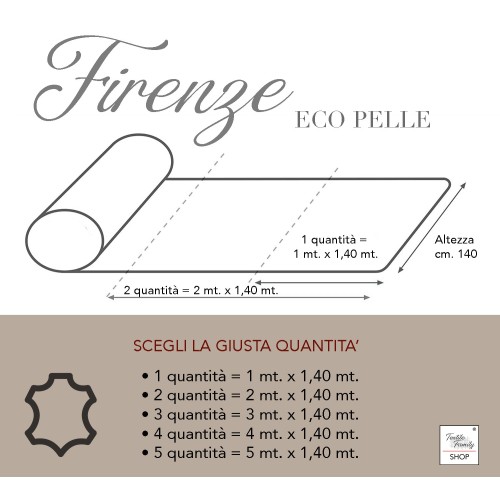 MOLLETTONE SALVAVOLO FIRENZE en IMITATION CUIR simili cuir ECO cuir hauteur cm. 140 Skai A mètre