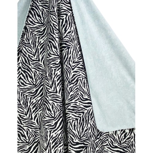 KIKOY Doppeltes Zebra Strandtuch aus BAUMWOLLE und FROTTEE mit KEEP BACKPACK