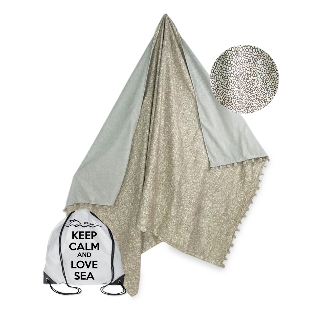 telo mare kikoy spugna e cotone beige unito telo mare kikoy spugna e cotone beige unito