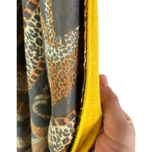 KIKOY African Leopard doppeltes Strandtuch aus BAUMWOLLE und FROTTEE mit KEEP BACKPACK