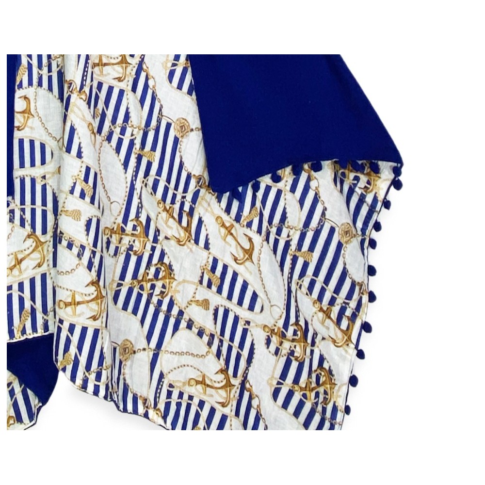 Double beach towel KIKOY Ancora Oro in COTTON and TERRY TOWEL with KEEP BACKPACK