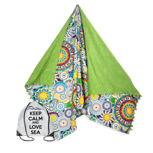 TELO mare doppio KIKOY Colours in COTONE e in SPUGNA con ZAINO KEEP