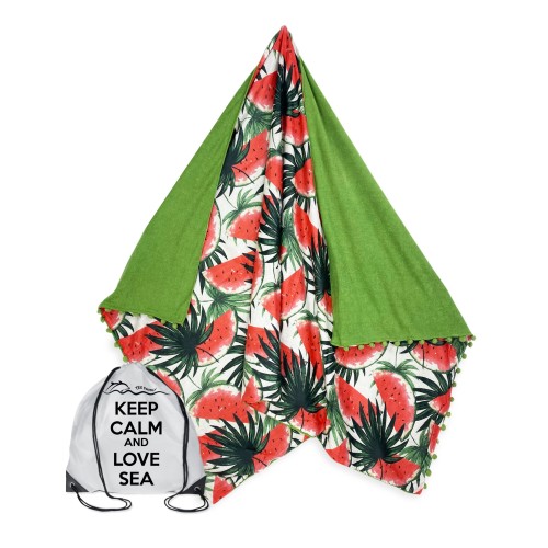 Printed beach towel with watermelons