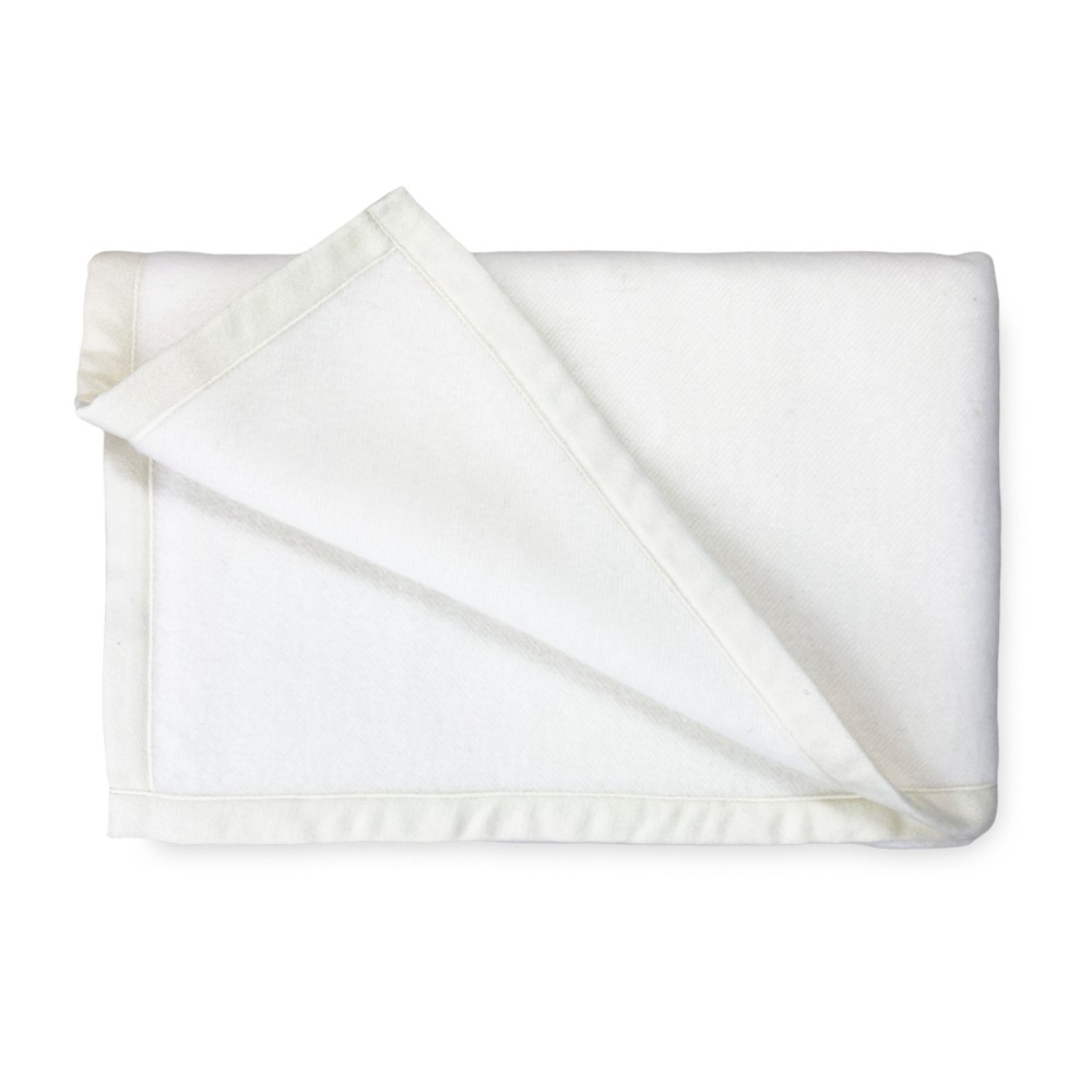 LIGHT SPRING SUMMER BLANKET IN MERINO WOOL FINE SUMMER double 2 SQUARES Natural