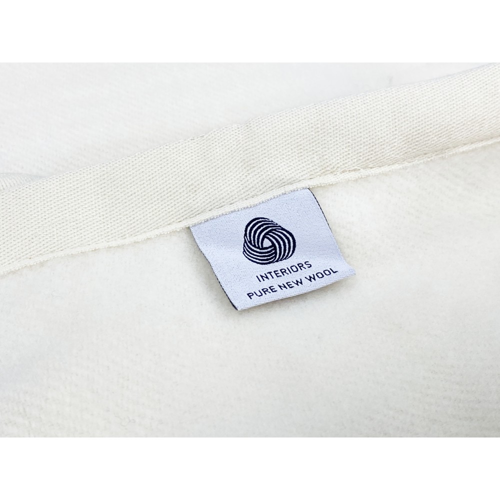 LIGHT SPRING SUMMER BLANKET IN MERINO WOOL FINE SUMMER double 2 SQUARES Natural