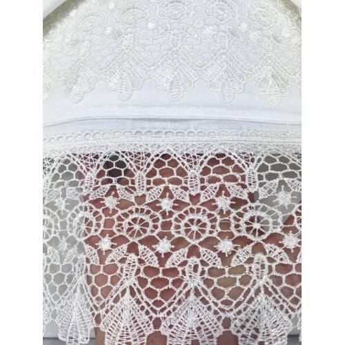 BAÚL SUSY acabado con Encaje Macramé Sábana DOBLE y COLCHA idea NOVIA