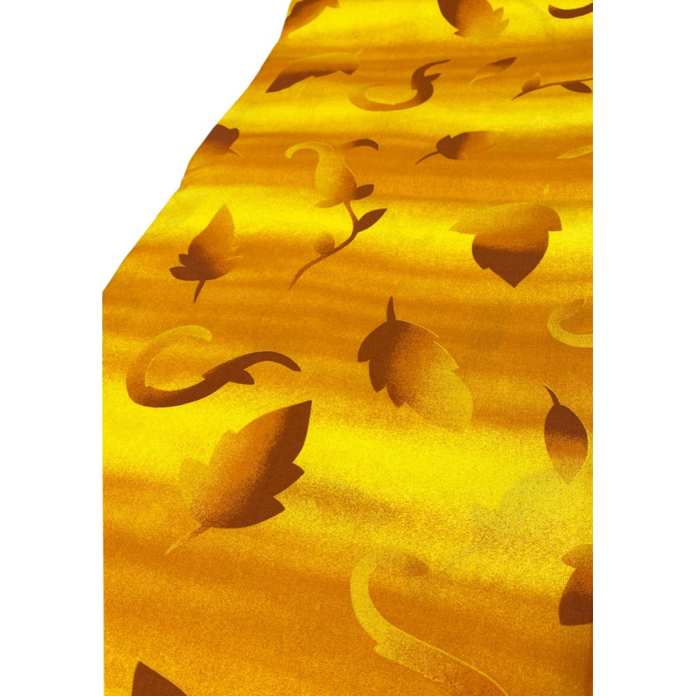 FUNDA DE DECORACIÓN GRAN BUFANDA COLCHA FUNDA DE SOFÁ tela YELLOW LEAF