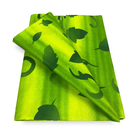 tessuto stampato a foglie verdi