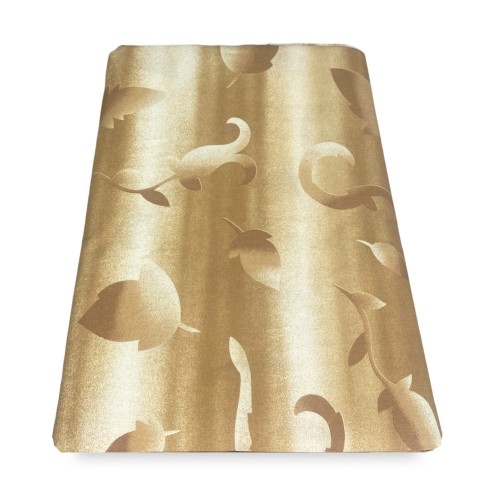 TELO ARREDO copritutto GRAN FOULARD copriletto COPRIDIVANO tessuto FOGLIA BEIGE