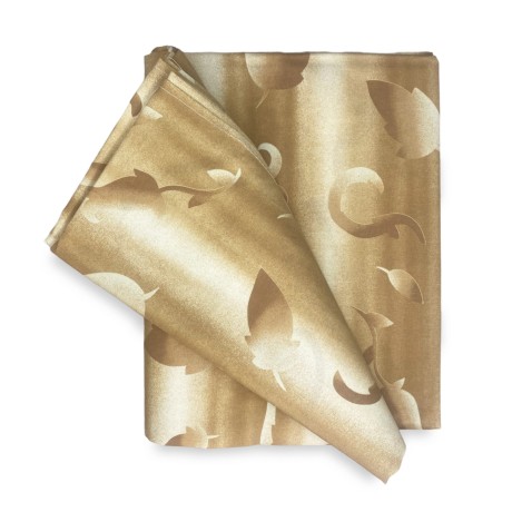 tessuto stampato con foglie beige