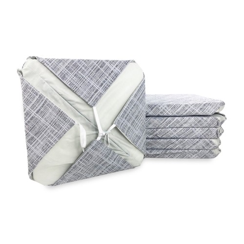 STUHLBEZUG MIT FLÜGELN einfarbig AUS STOFF Jacquard MODERN Grau