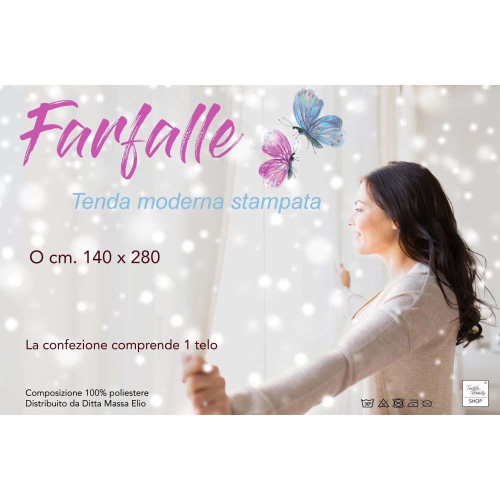 TENTE MODERNE FARFALLE Beige cm. 140X280 emballé