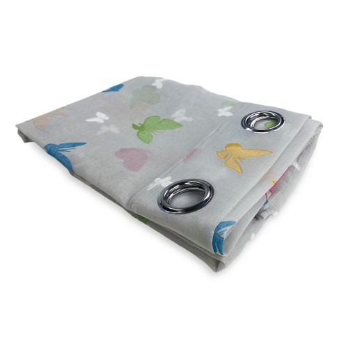 CONTEMPORARY CURTAIN BUTTERFLIES Grey cm. 140X280 Packaged