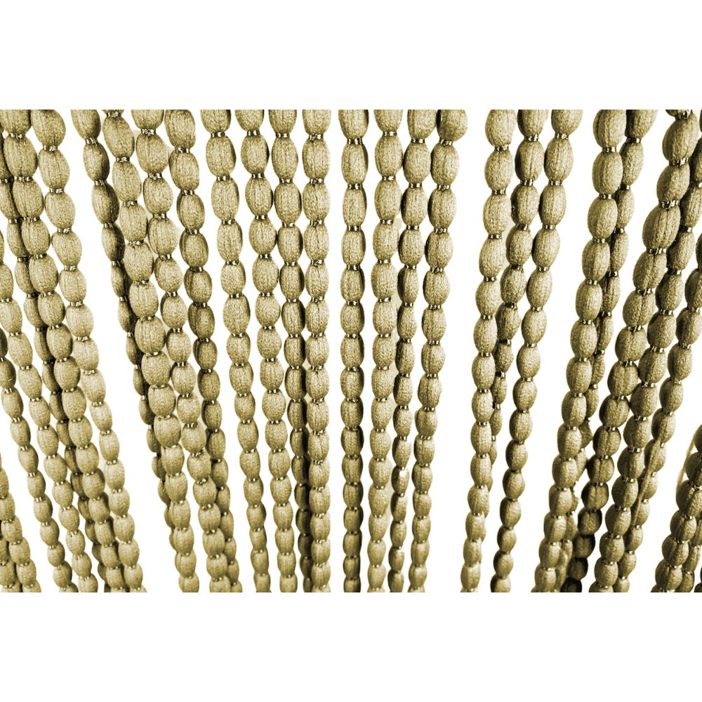 WEICHER MARIEL-VORHANG © MIT PERLEN aus weichem Stoff Anti-Lärm-Insekten mit Fäden BEIGE