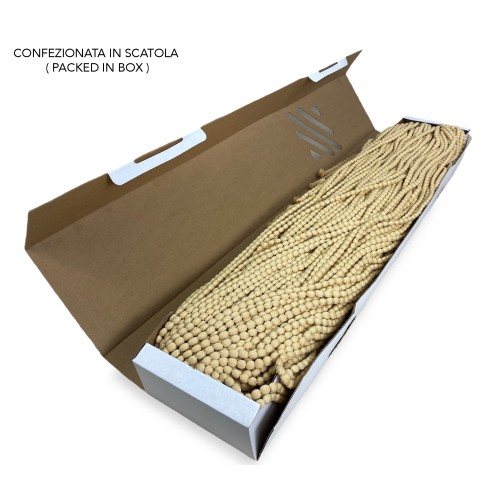 CORTINA MARIEL © SUAVE CON ABALORIOS en Tela Suave Anti Ruido Insectos con Hilos BEIGE