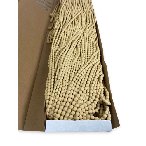 TENDA Mariel © SOFFICE a PERLINE in Stoffa Morbida Anti insetti antirumore a Fili BEIGE