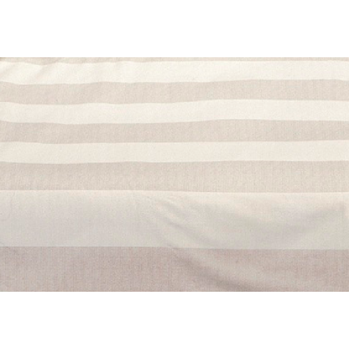 Copripiumino Rigato Francese Panna Tortora - 100% Cotone - Elegante, Made in Italy, Artigianale