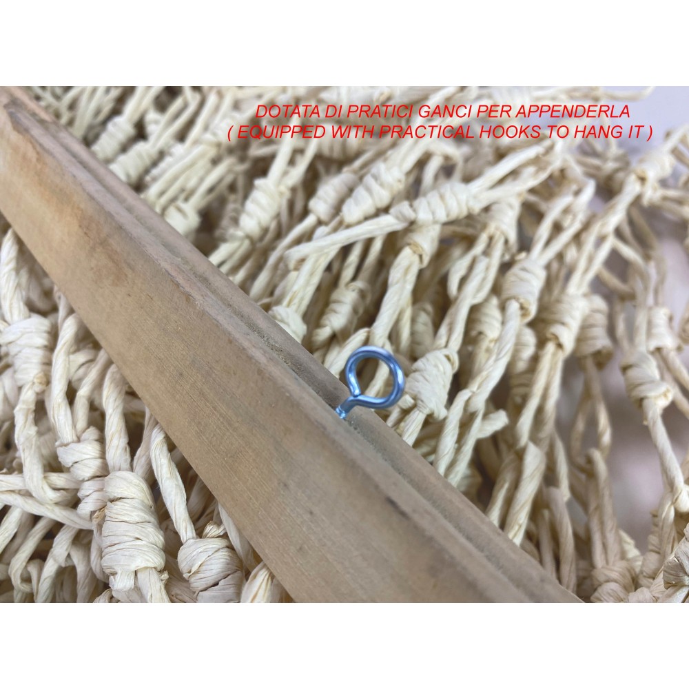 CORTINA DE MADERA © con cadenas entrelazadas en Fibra Natural Anti insectos ruido BEIGE