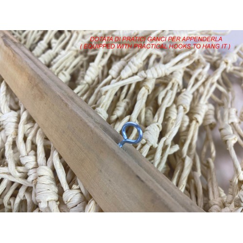 TENTE EN BOIS © avec chaînes tissées en fibre naturelle Anti-insectes anti-bruit BEIGE