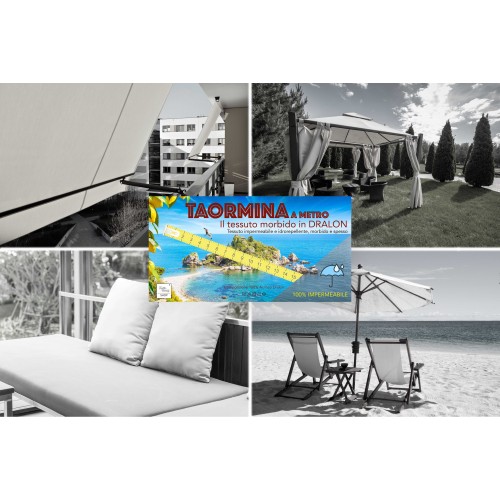 TAORMINA SUNSHADE FABRIC in DRALON for outdoor GARDEN balcony A METER waterproof and water repellent height cm. 160
