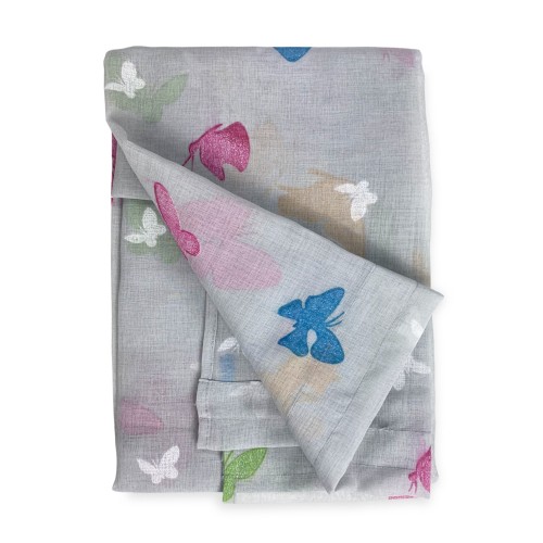 Par de vidrio CORTINA MARIPOSAS Gris cm. de ancho cm. 60 de la ventana y la puerta