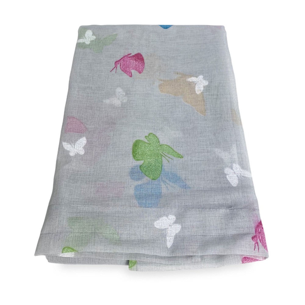 Paire DE VERRE RIDEAU PAPILLONS Gris large cm. 60 de Window and Door