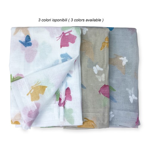 Par de vidrio CORTINA MARIPOSAS Gris cm. de ancho cm. 60 de la ventana y la puerta