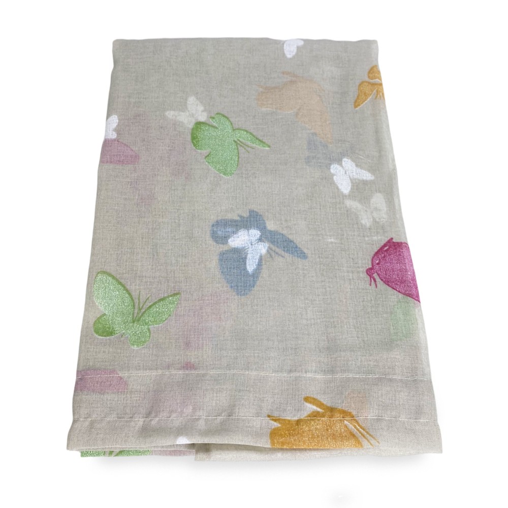 Pair of CURTAIN glass BUTTERFLIES Beige wide cm. 60 from Window and Door