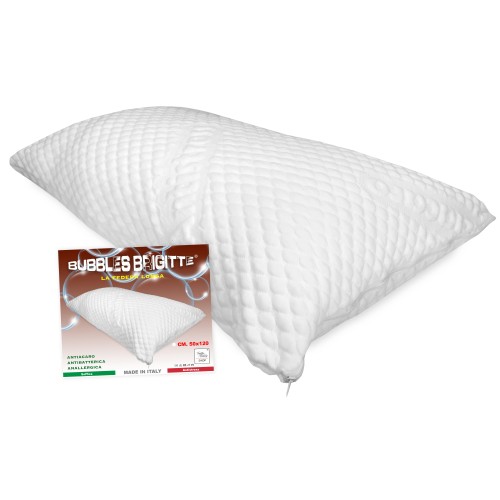 SOUS TAIE D’OREILLER Antia acariens HYPOALLERGÉNIQUE BRIGITTE massant des BULLES cm. Taille 50x120 Français Piazza e Mezza