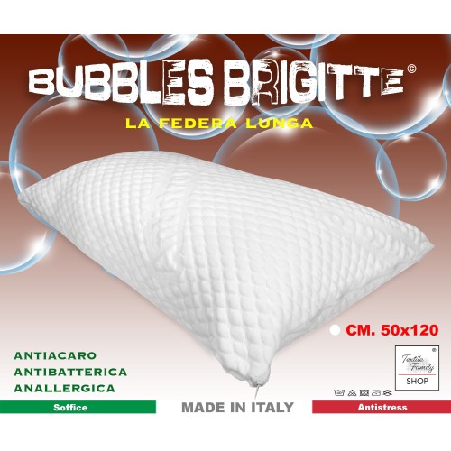 SOUS TAIE D’OREILLER Antia acariens HYPOALLERGÉNIQUE BRIGITTE massant des BULLES cm. Taille 50x120 Français Piazza e Mezza
