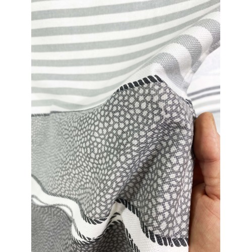 STRANDTUCH fouta BOY GREY GRÖSSE LARGE mit Strandrucksack KEEP CALM CM.100X200