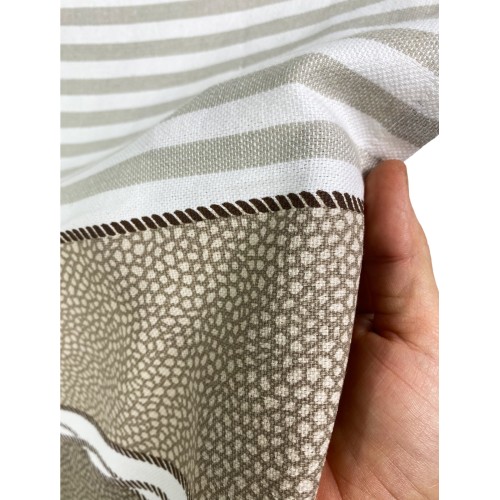 STRANDTUCH fouta BOY BEIGE GRÖSSE LARGE mit Strandrucksack KEEP CALM CM.100X200